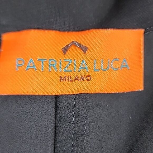 Patrizia Luca Milano Sheer Back Tie Back Sleeveless Notched Collar Long Vest - Picture 3 of 9